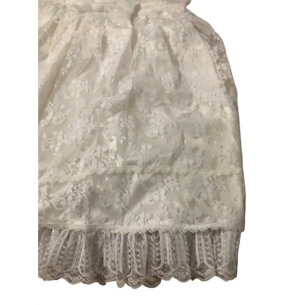 Gunne Sax Jessica McClintock Girl Dress Overlay Lace Baptism Communion Cottage 6
